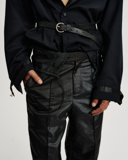 TAFFETA DOUBLE WAISTBAND