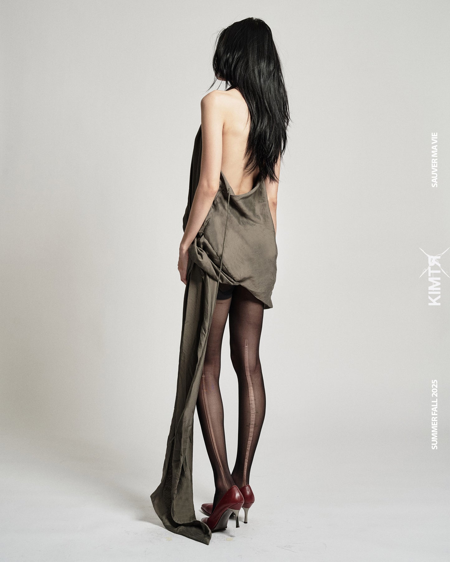 JOSEPHINE TWISTED-HEM DRESS