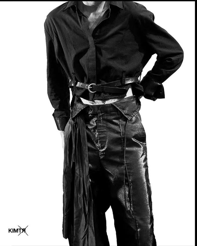 TAFFETA DOUBLE WAISTBAND