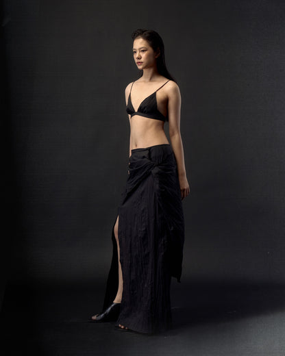 LAYERING WRINKLE SKIRT