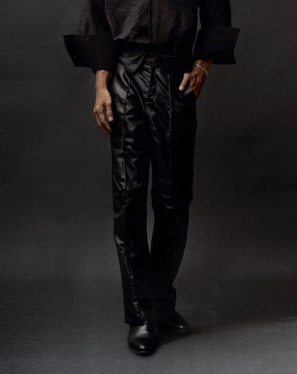 TAFFETA DOUBLE WAISTBAND