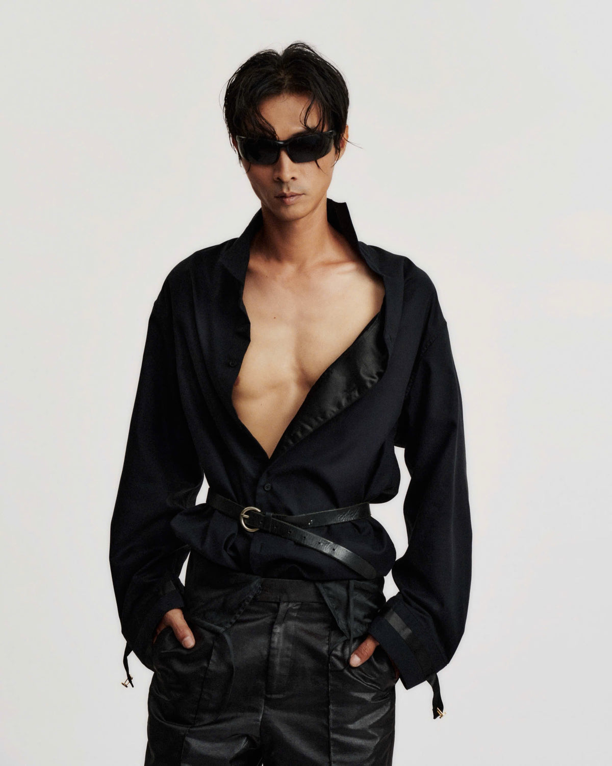 TAFFETA DOUBLE WAISTBAND