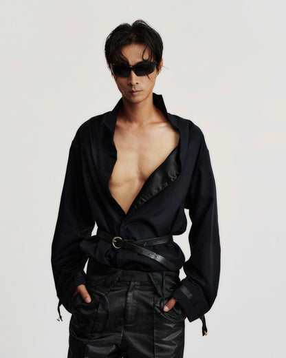 TAFFETA DOUBLE WAISTBAND