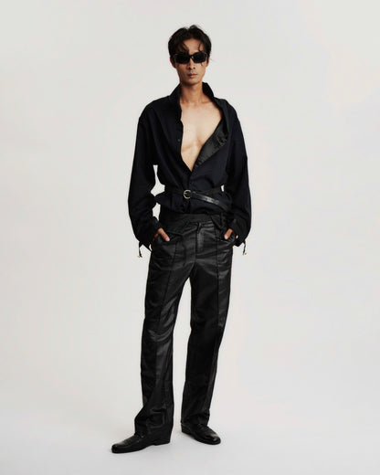 TAFFETA DOUBLE WAISTBAND