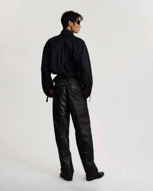 TAFFETA DOUBLE WAISTBAND