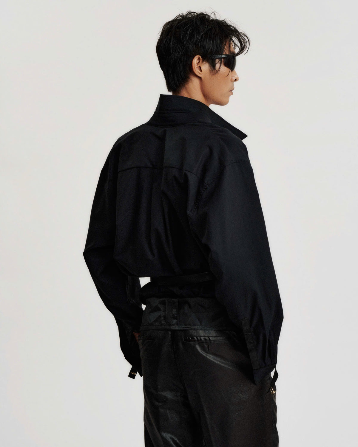TAFFETA DOUBLE WAISTBAND