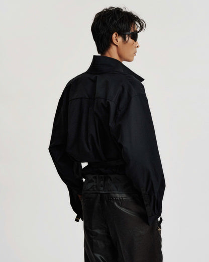TAFFETA DOUBLE WAISTBAND