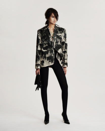 TOBACCO TONNED-TOUCH BLAZER