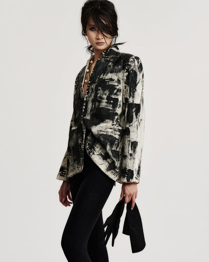 TOBACCO TONNED-TOUCH BLAZER
