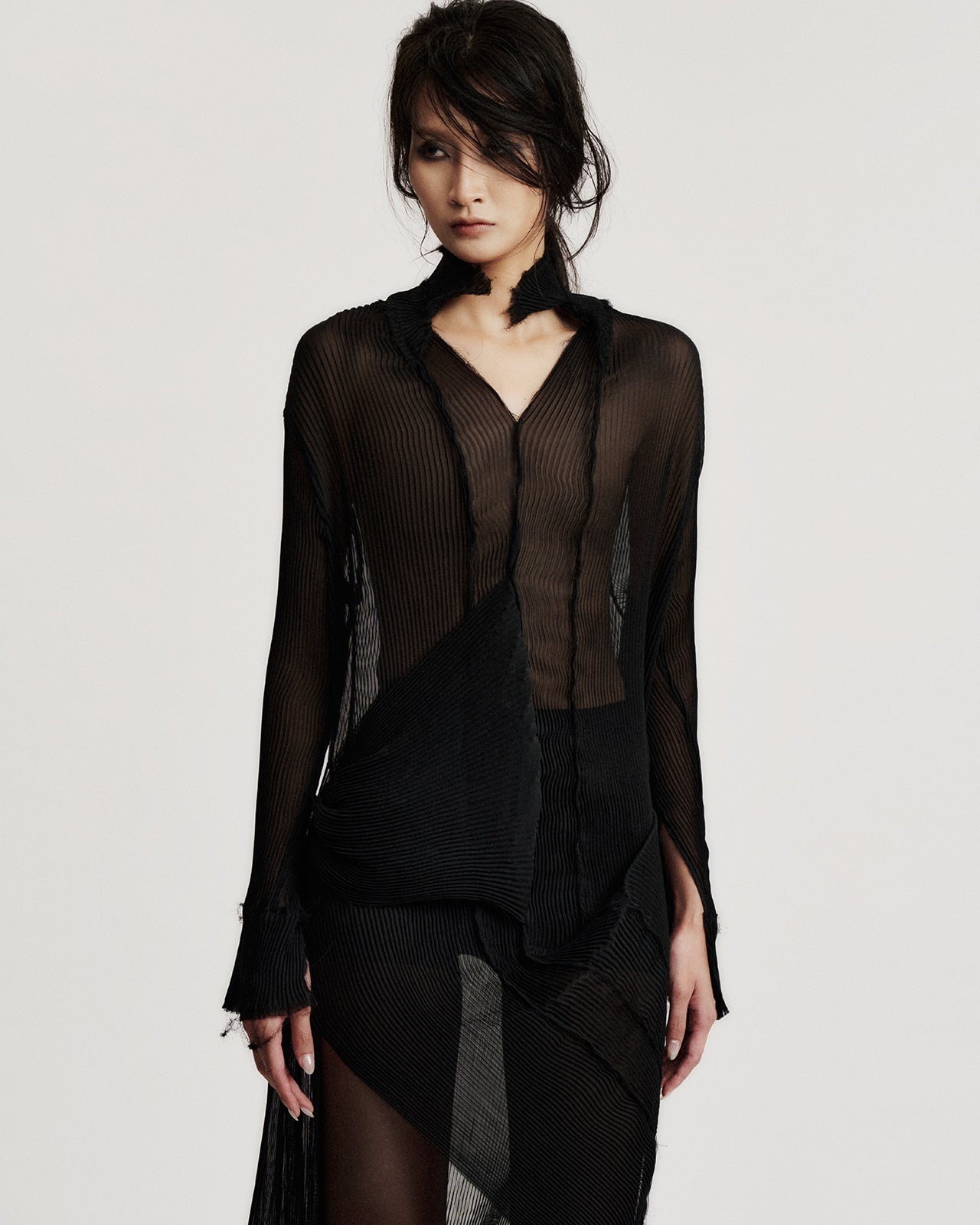 ZUNKY PLEATED DRESS SHIRT