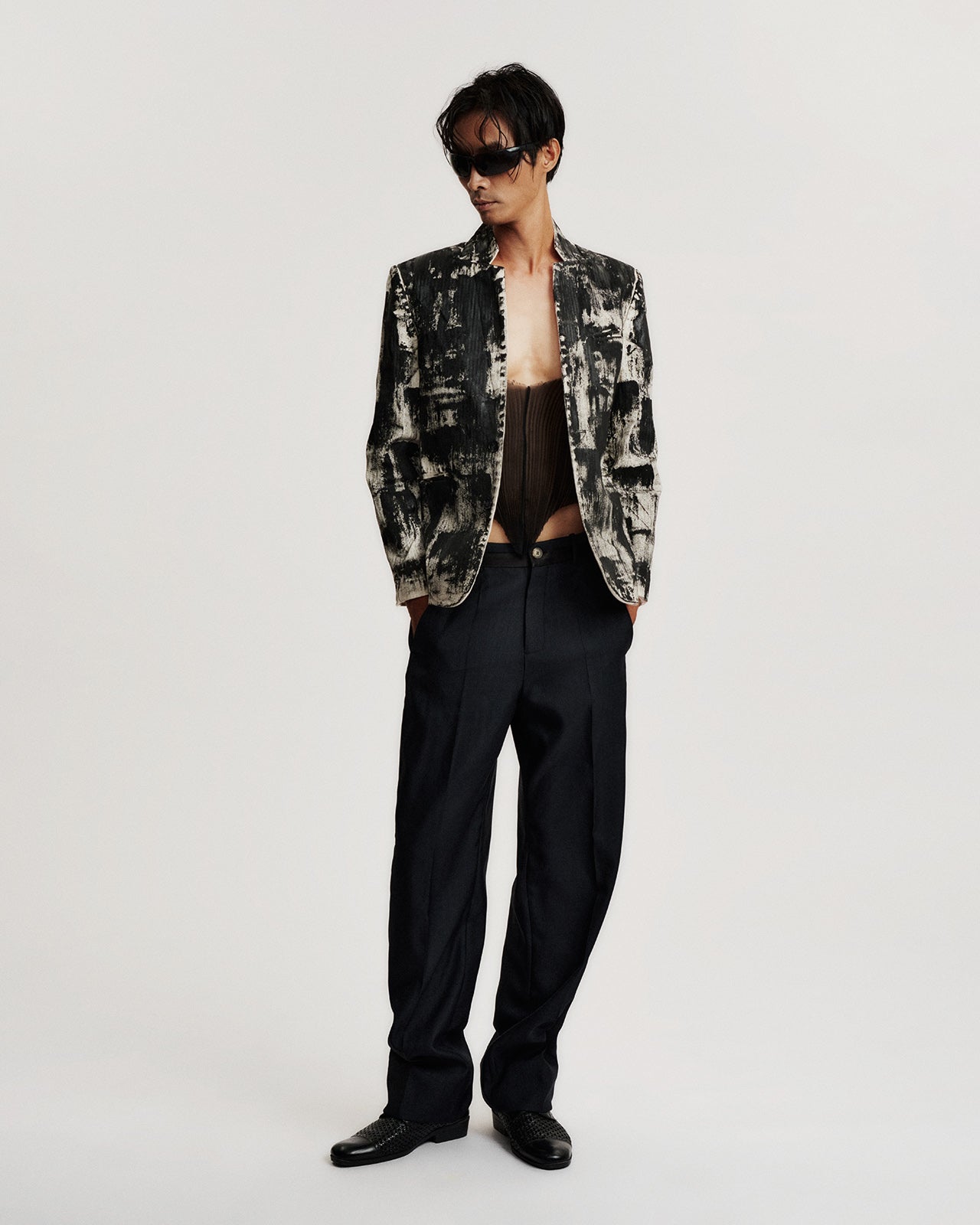 TOBACCO TONNED-TOUCH BLAZER
