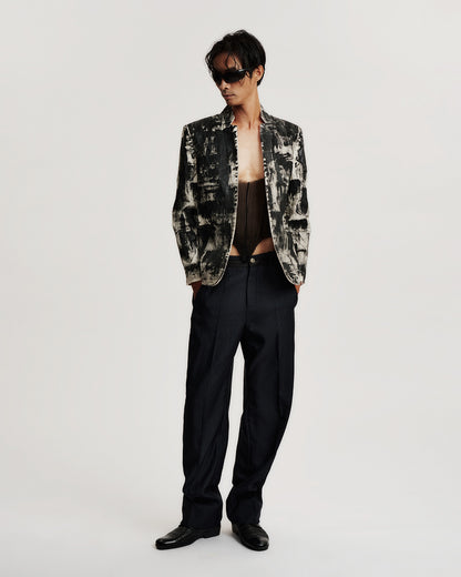 TOBACCO TONNED-TOUCH BLAZER