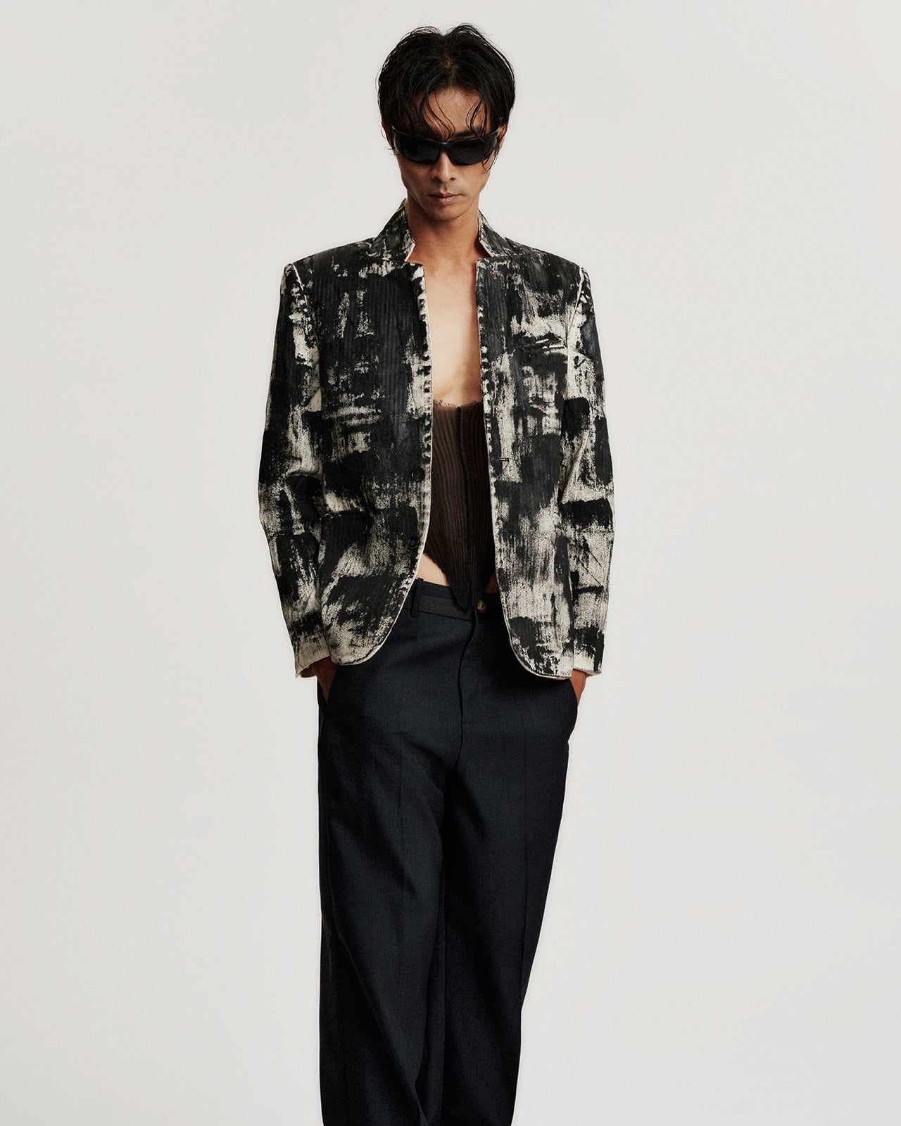 TOBACCO TONNED-TOUCH BLAZER