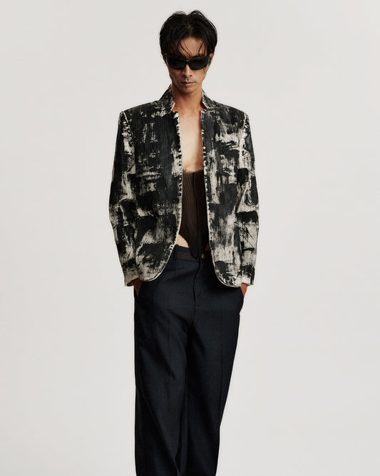 TOBACCO TONNED-TOUCH BLAZER