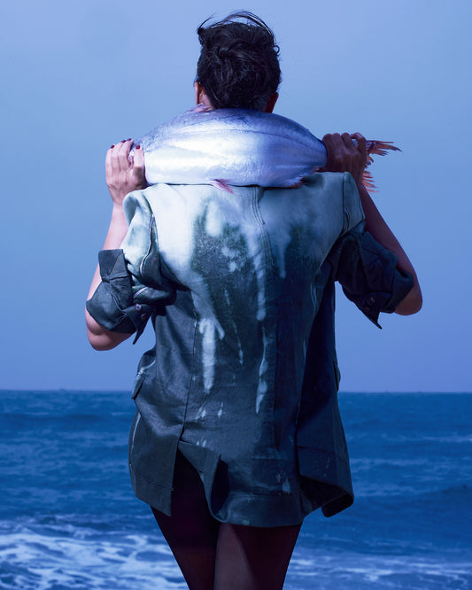 POISON-BLICH LINEN BLAZER