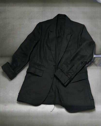 CHARCOAL LINEN BLAZER