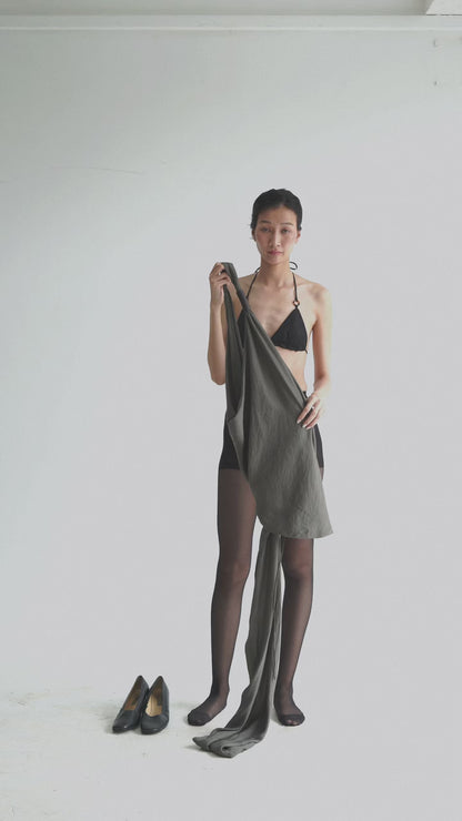 JOSEPHINE TWISTED-HEM DRESS